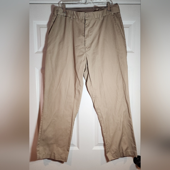Habands Fit Forever Twills Tan Chinos Classic Straight-Leg Pants - Picture 1 of 6